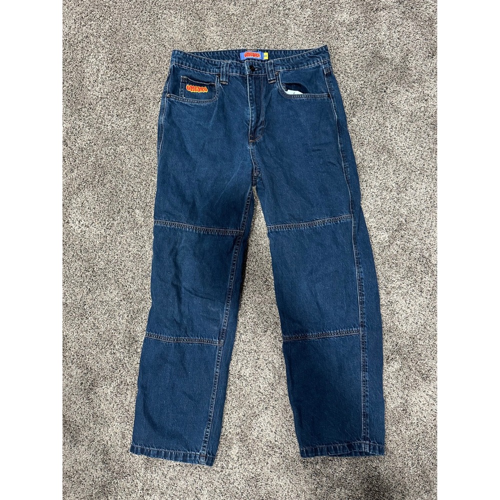 Empyre Loose Fit Skate Jeans Dark Wash Blue Baggy Denim Pants Mens 30